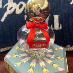 Coach Holiday Fragrance POPPY with Red Ribbon and Gold Cap. NEW AND FULL!